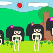 葉っぱ三姉妹とお母さん
