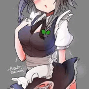 咲夜さんのワンドロ線画を塗りました