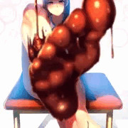 バレンタインにチョコソックスをなめさせてくれる女の子