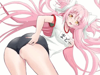体操服アルティメットまどかさんが物欲しそうにお尻を向けてる絵