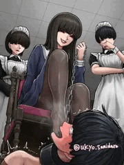 お嬢様の足舐め奴隷