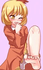 静葉に足で踏んでもらう
