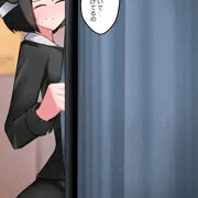 カーテン越し虐められクロガネ先生