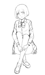 いままで気にしたことのない娘にパンツを見せられ気になりだす絵
