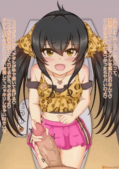 梨沙とトイレで手コキえっち
