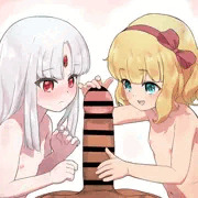 聖女と幼女のダブルフェラ