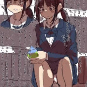 大股びらきでパンツ見せてくれた落ち込み気味の女子中学生