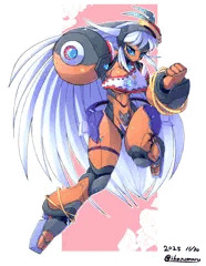 ご依頼で描いたロボ娘化アクアさんバスター仕様！