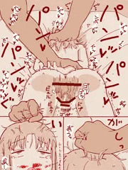 ベッド押し付けられ鼻血えっち