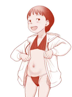 秋に水着