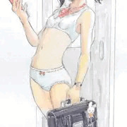 制服着忘れ少女