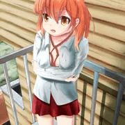 【緊縛】非常階段で露出する変態娘