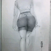 【桜子、後ろ姿】