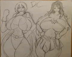 ワンダーウーマンとパワーガール のエロイデート