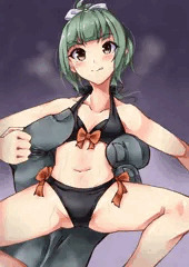 水着夕張vs