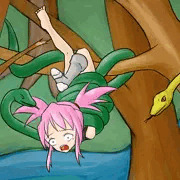 締め上げられるプレセア