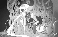 大量射精されて嘔吐するヒカリ