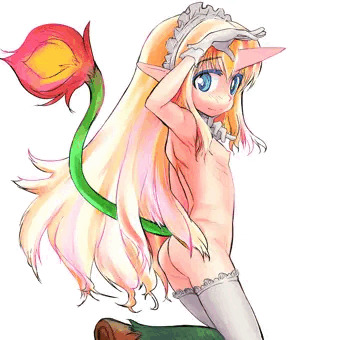 きりんさんに裸手袋をお願いしてみた絵