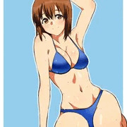雪歩 青ビキニ