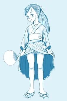 浴衣でおまつり。