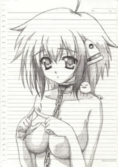 【テスト投稿】そらのおとしもの - イカロス描いてみたんだ【模写】