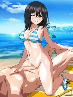 無人島で雪菜としましま騎乗位！