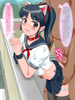 学校のベランダで