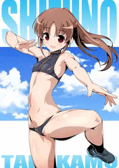 ジャージ水着の高鴨穏乃さん