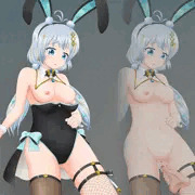 バニーシロちゃんでシコシコ(脱ぎ差分有り)