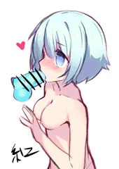習作、横顔フェラ練習