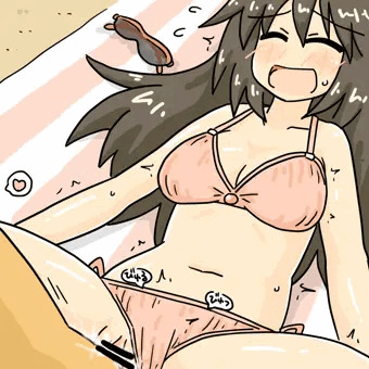 ビーチで