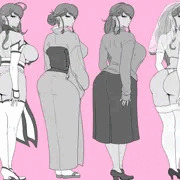 作成中の新作ＣＧ集線画。