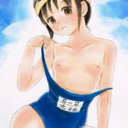 アナログ塗りスク水少女