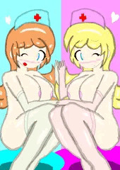 ナース姉妹のセクシー手コキショー🩷