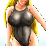 競泳水着の麗子