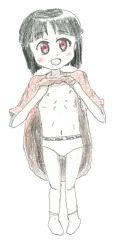 ちっぱいを見せつけ♡