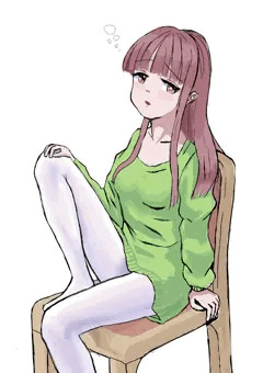 アンニュイ白タイツお姉さん
