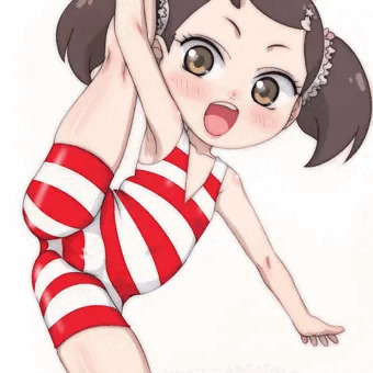 水に入る前には良く準備体操しなくちゃだめよ
