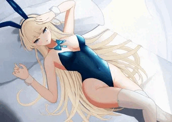 バニートキちゃんのおっぱいをペロペロ