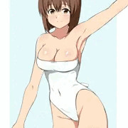 雪歩　白ワンピース水着