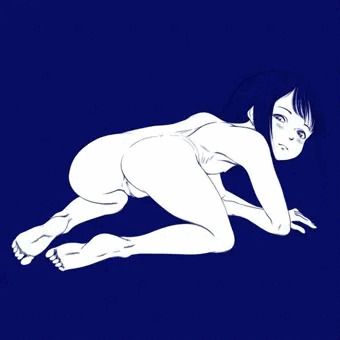 青い尻。