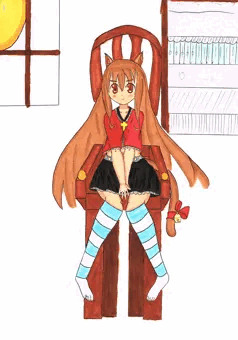 椅子座り　女の子