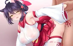 【うごイラ】カエデちゃんを後ろから突っつく遊び♡