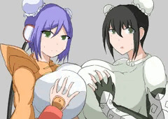 【クロスオーバー注意】美凰と良玉のWパイズリ