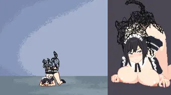 悪夢屋敷・無限牢獄　敵敗北エロシーン基本アニメーション19