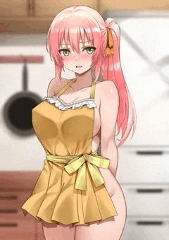 頼んだら裸エプロンしてくれた。