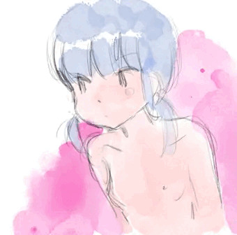 らくがき4枚トップレスのおさげの子