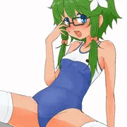 メガネニーハイ横須賀女子海洋学校指定水着スーちゃん