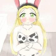 オルレアンちゃんの牛柄ビキニ