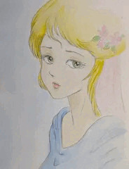 水彩練習で少女を描いてみた